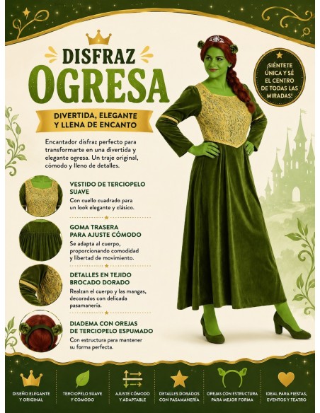Fantasia de Ogressa Tamanho M | Fantasias para Adultos O Rei do Carnaval